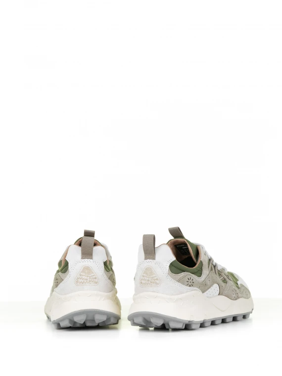 Sneakers Yamano verde in suede e nylon