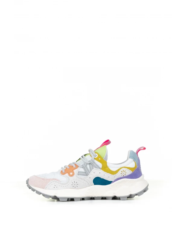 Multicolored Yamano sneakers in suede and nylon