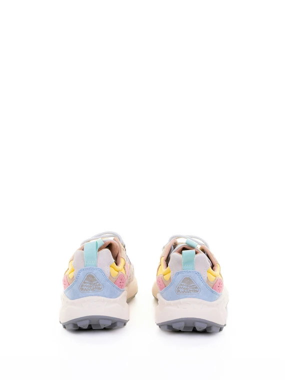 Sneaker Yamano multicolore in nylon e suede
