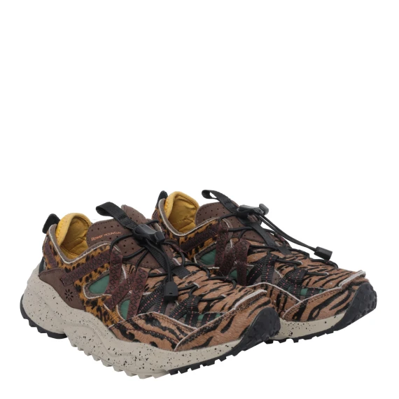 Sneakers basse animalier marroni Flower Mountain