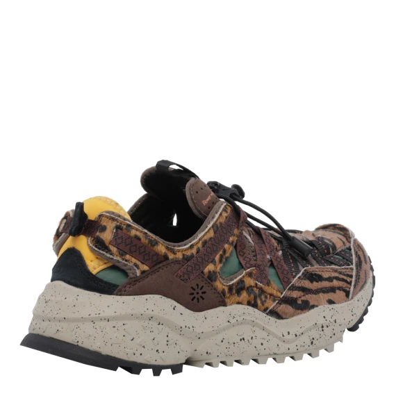 Sneakers basse animalier marroni Flower Mountain
