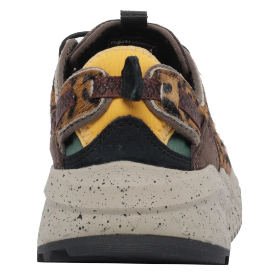 Sneakers basse animalier marroni Flower Mountain