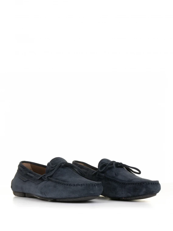 Moccasin in navy blue suede