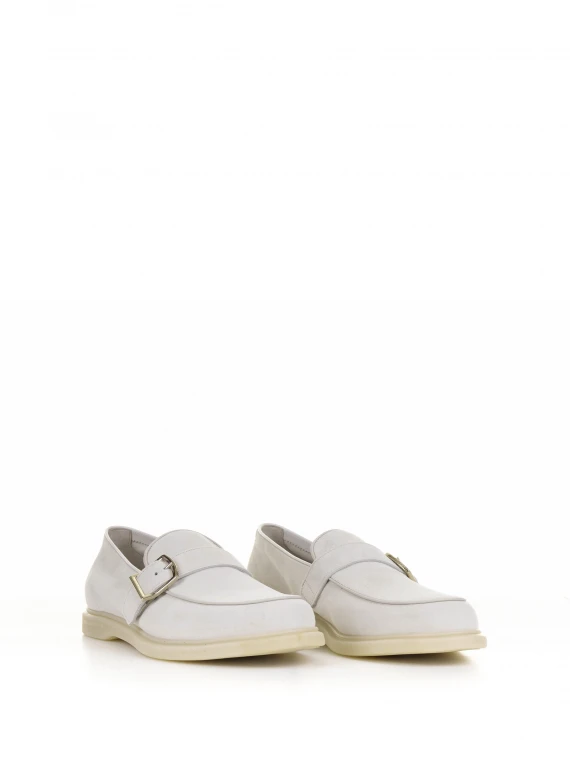 Ivory suede moccasin
