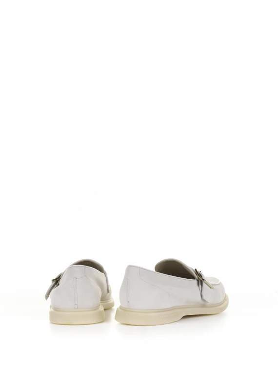 Ivory suede moccasin