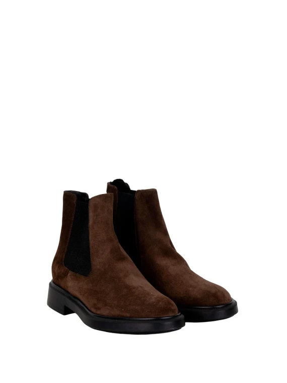 Brown suede ankle boots Fratelli Rossetti