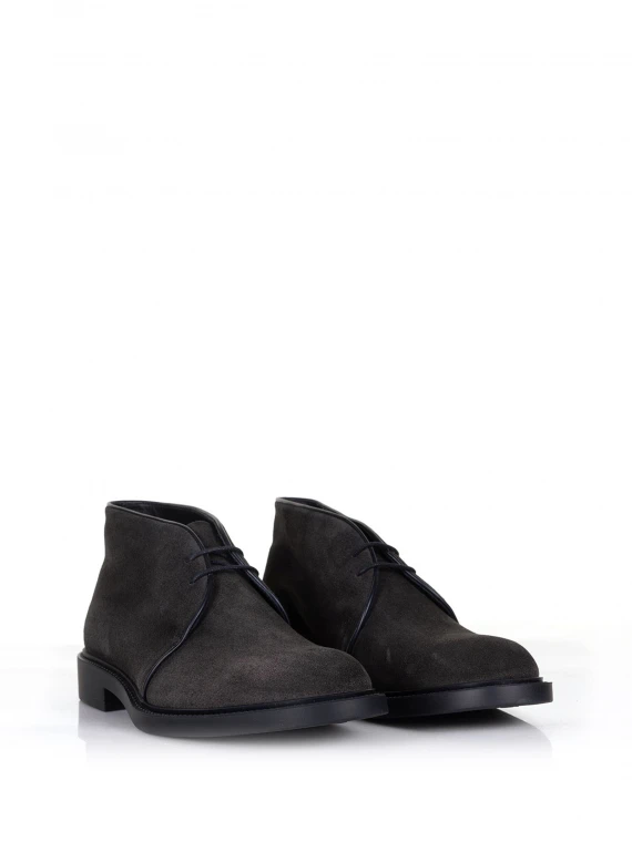 Anthracite suede ankle boot