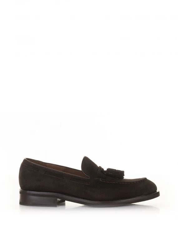Suede loafers with tassels