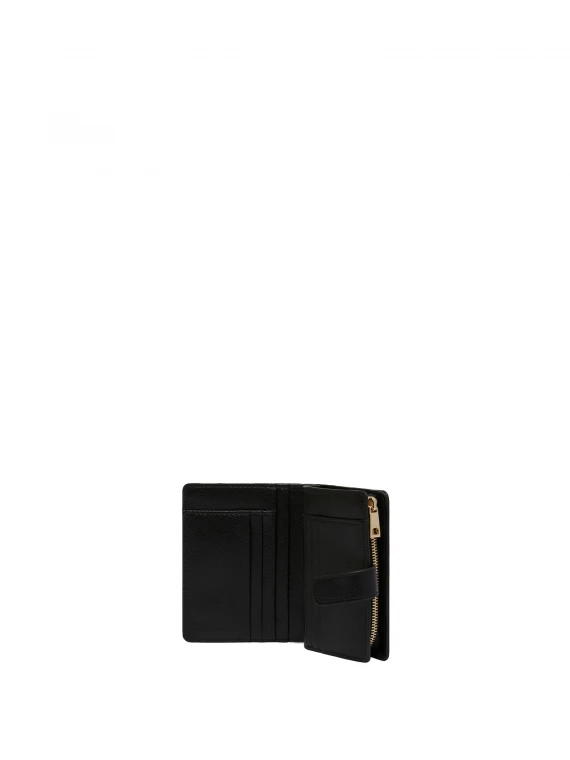 Camelia S Compact black leather wallet