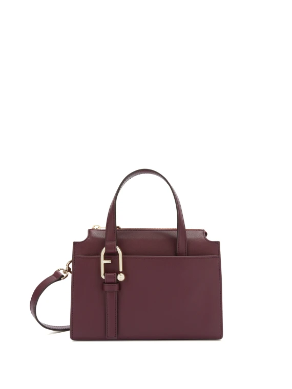 Borsa bauletto Boston S chianti in pelle