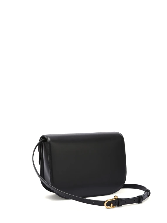 Sfera shoulder bag black in smooth leather