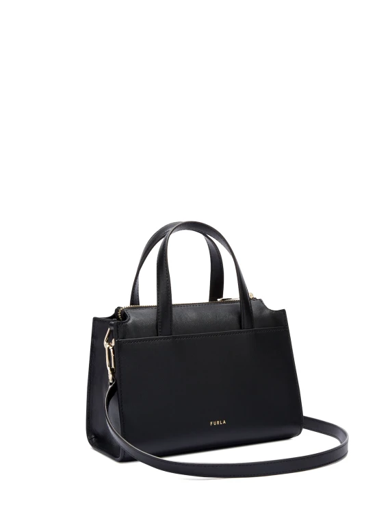 Borsa bauletto Boston S nero in pelle