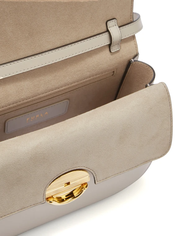 Sfera Vanilla Shoulder Bag in Smooth Leather