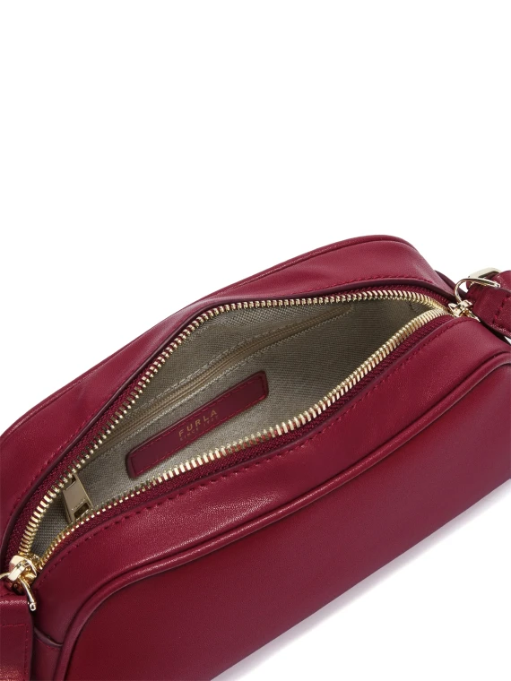 Goccia mini cherry leather shoulder bag