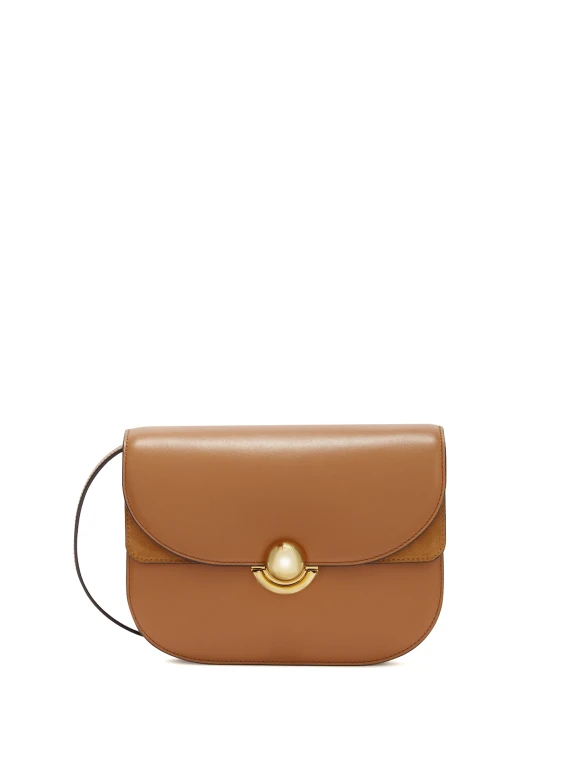 Sfera brandy smooth leather shoulder bag