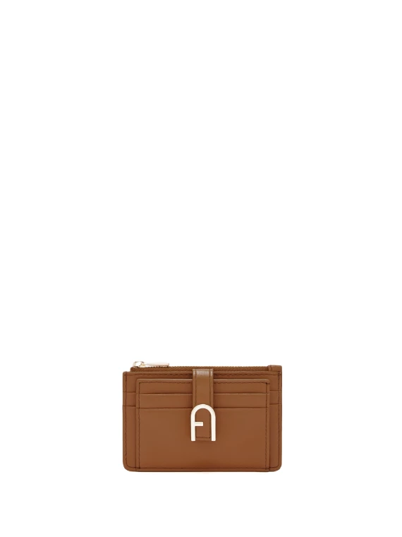 Porta carte di credito Flow S brandy in pelle - Taglia UNI - Furla