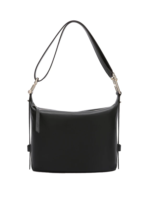 Shoulder Bag M in black leather