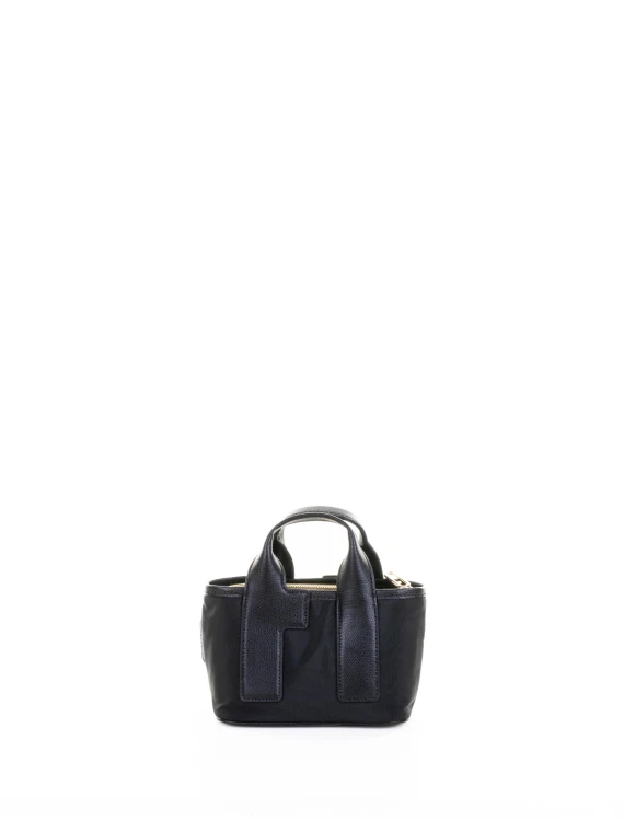 Black Double Handle Leather Bag