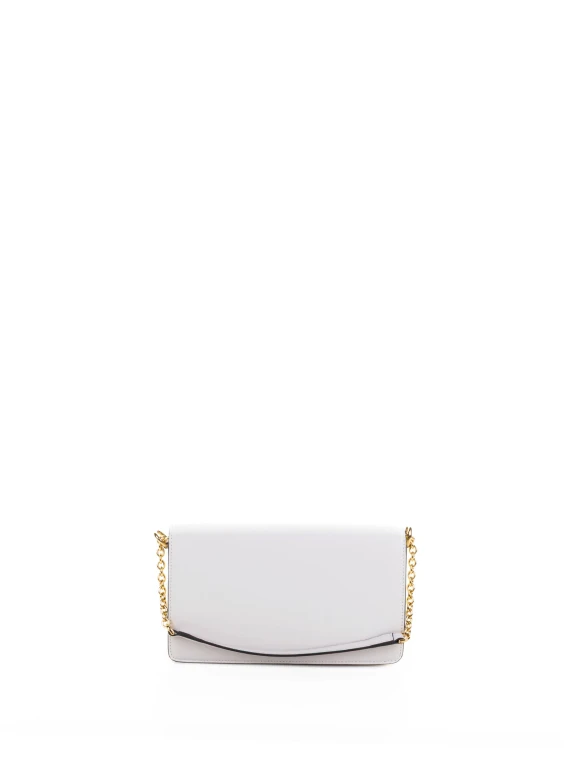 Borsa a tracolla S in pelle bianca