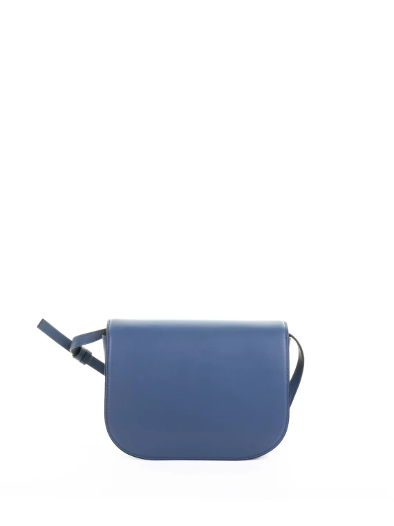 Borsa a tracolla S in pelle bluette