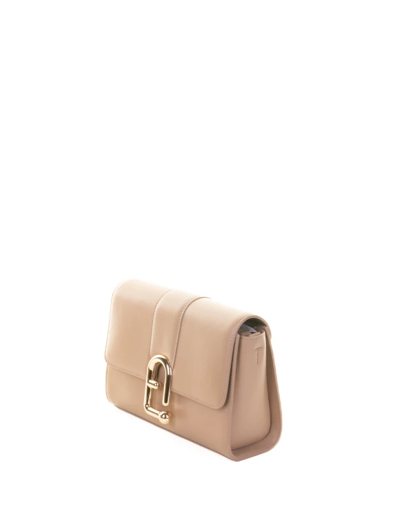 Urban S beige leather shoulder bag