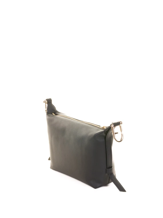 Borsa a tracolla nera in pelle