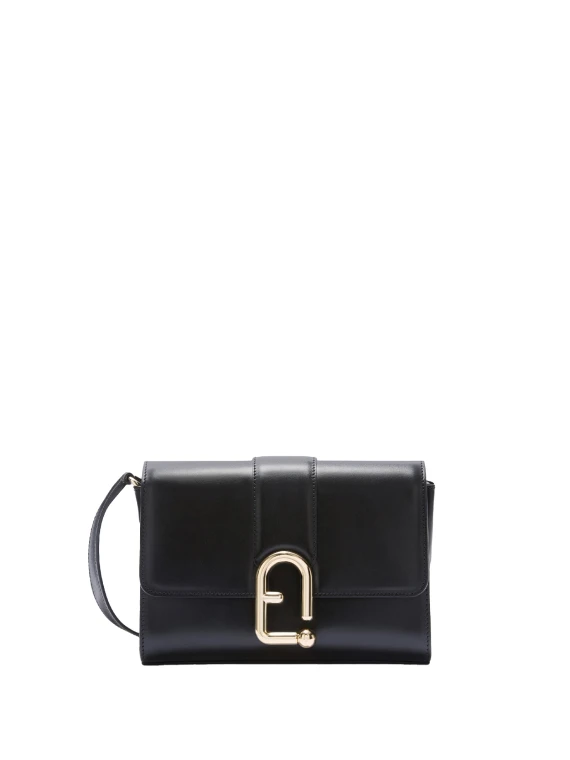 Urban S black leather shoulder bag