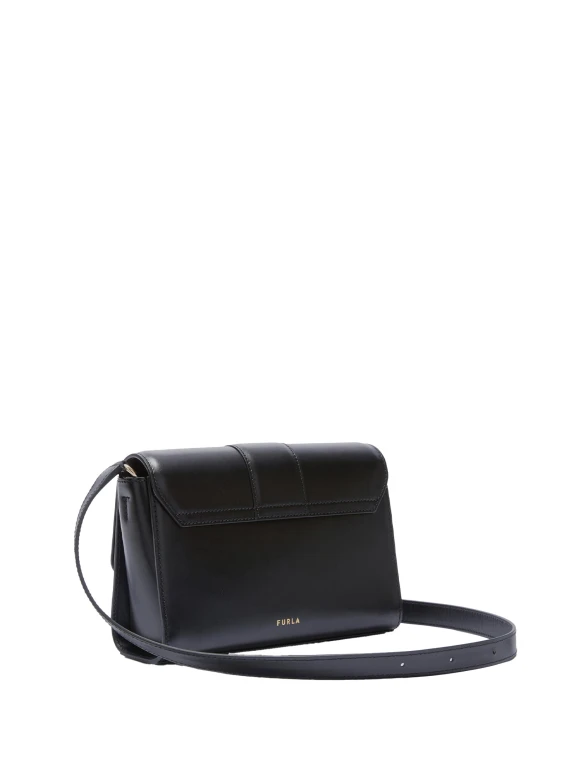 Urban S black leather shoulder bag