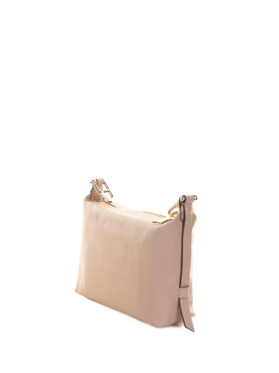 Borsa a tracolla beige in pelle