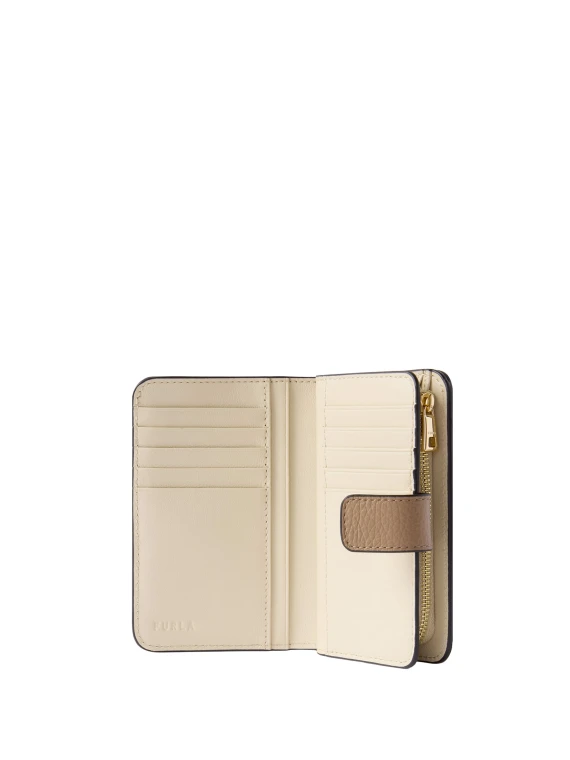 Camelia S Compact Wallet Toffee Furla
