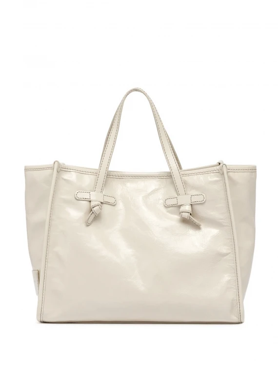 Marcella shopping bag in translucent leather