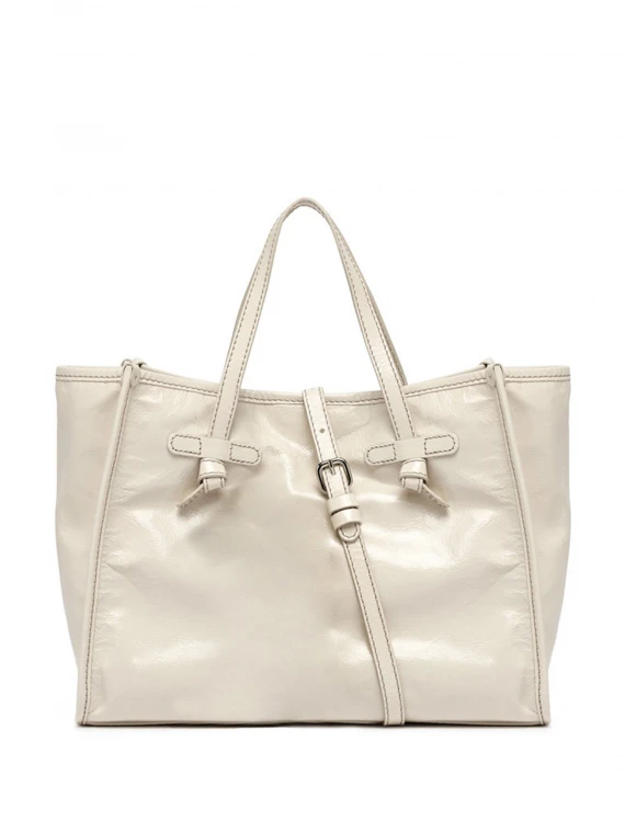 Marcella shopping bag in translucent leather