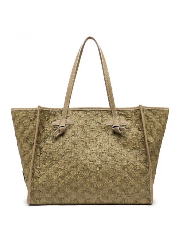 Marcella brown woven straw shopping bag