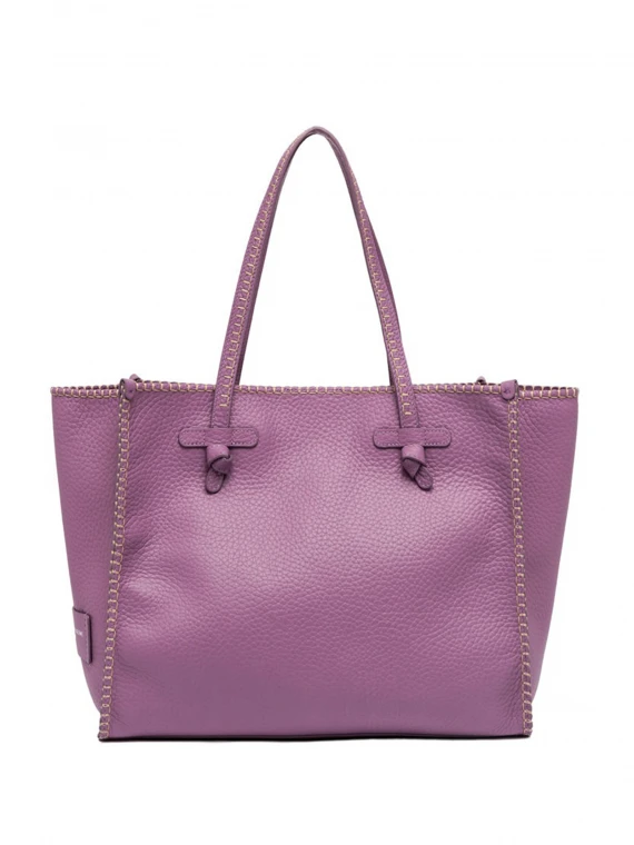 Purple Marcella shopping bag in bubble leather
