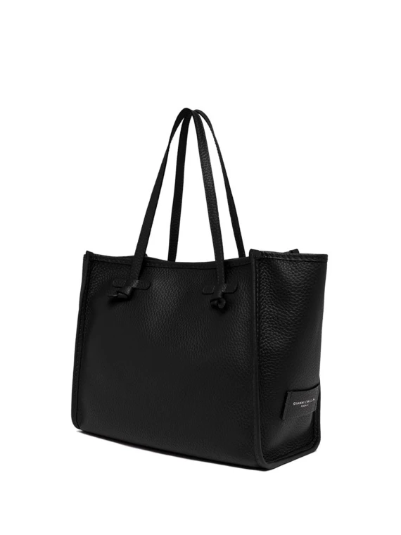 Leather bubble double Marcella shopping bag