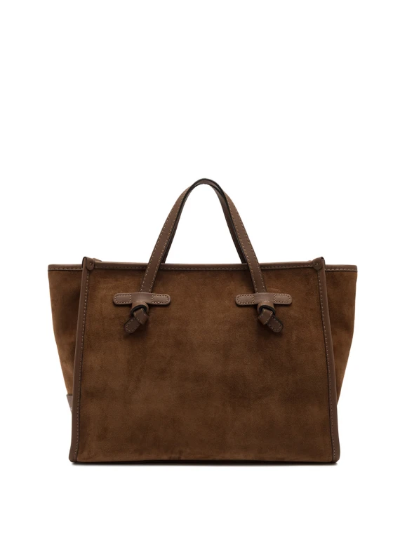 Miss Marcella 32 bag in brown suede leather