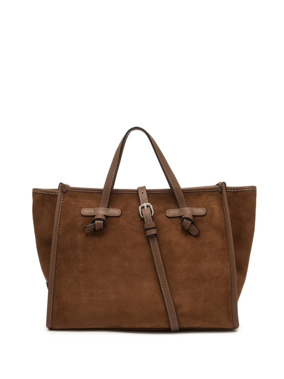 Miss Marcella 32 bag in brown suede leather