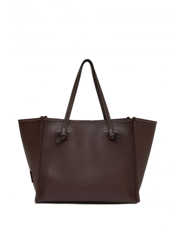 Shopping bag Marcella in pelle marrone