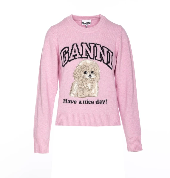 POODLE GRAPHIC SWEATER