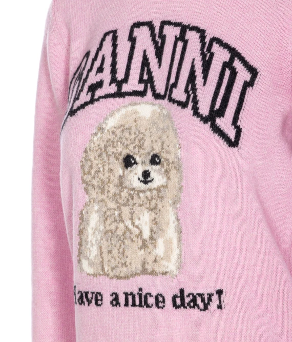 POODLE GRAPHIC SWEATER