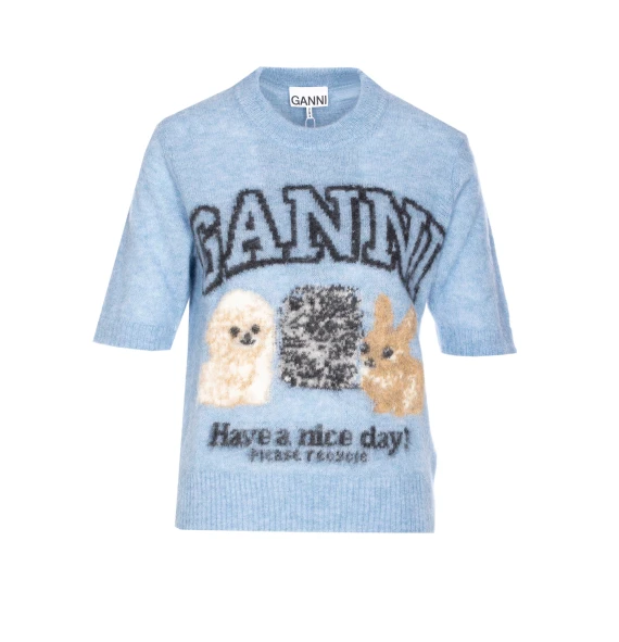 GANNI T-shirt e Polo Blue