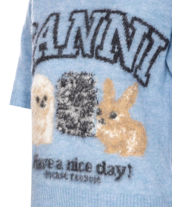 GANNI T-shirt e Polo Blue