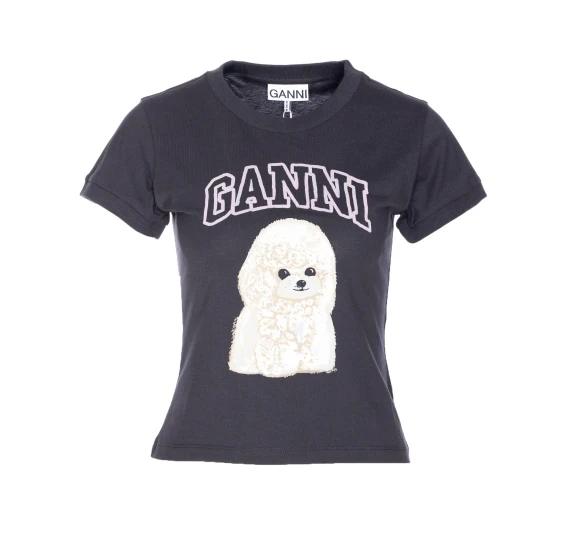 POODLE PRINT T-SHIRT