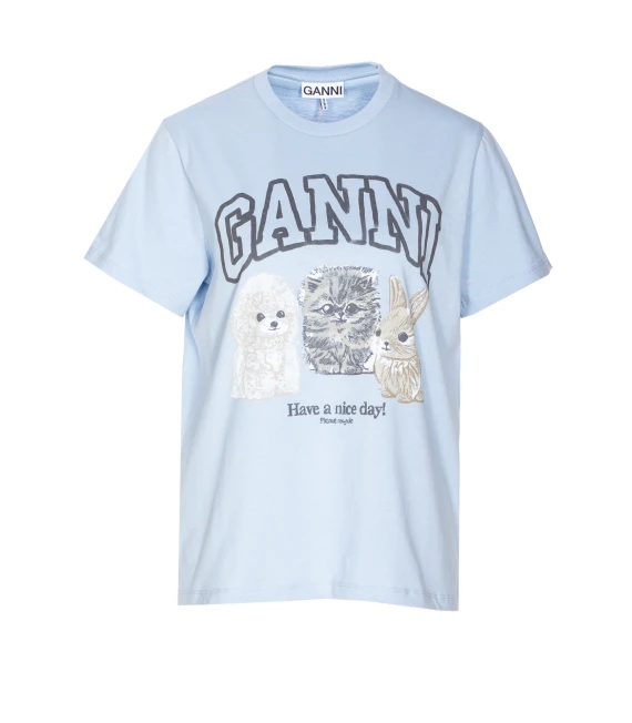 GANNI T-shirt e Polo Blue