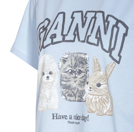 GANNI T-shirt e Polo Blue