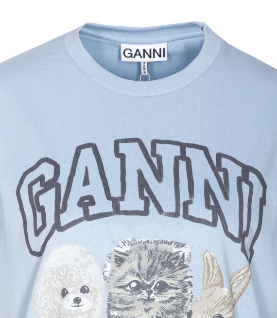 GANNI T-shirt e Polo Blue