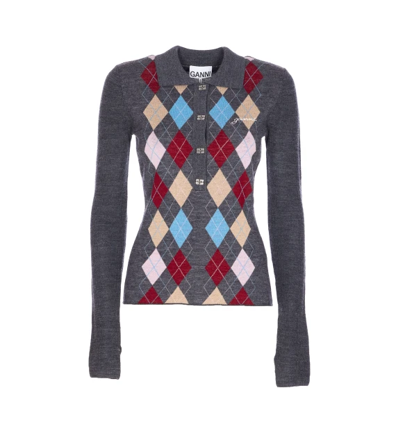 GANNI T-shirt e Polo Grigio