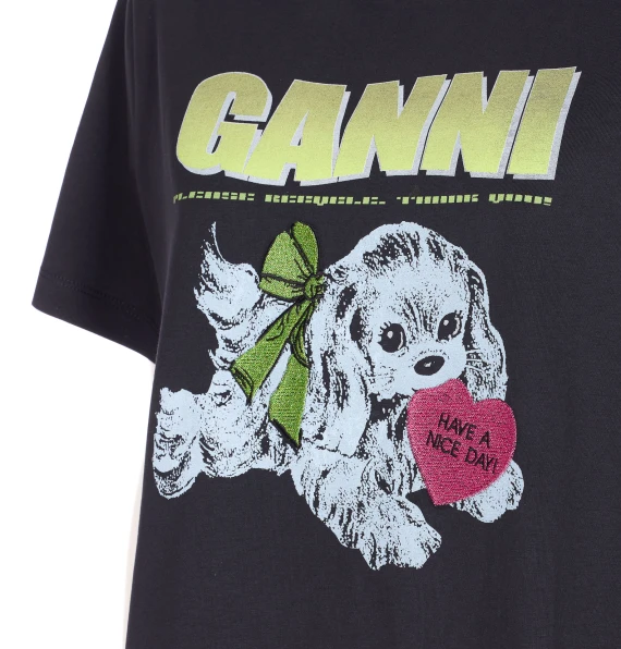 GANNI T-shirts and Polos Grey