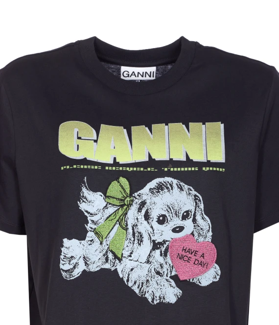 GANNI T-shirts and Polos Grey