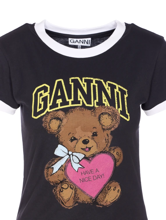 GANNI T-shirts and Polos Grey